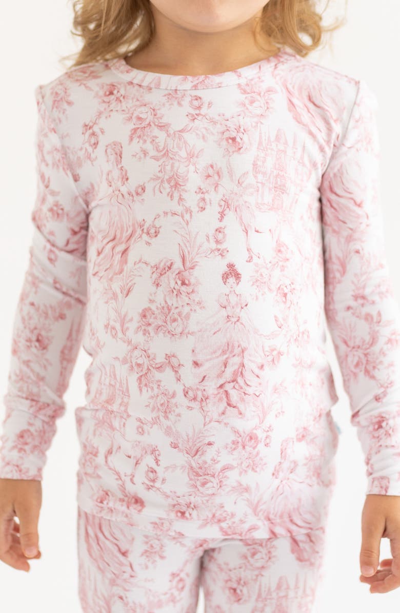 Posh Peanut Fitted Two-Piece Pajamas, Alternate, color, White