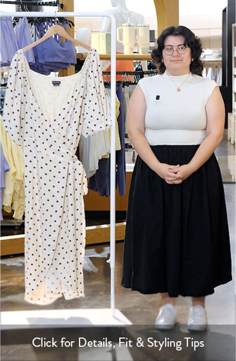 Claudine Faux Wrap Chiffon Midi Dress, sales video thumbnail