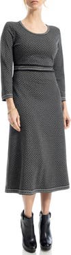MAX STUDIO Long Sleeve Midi Dress
