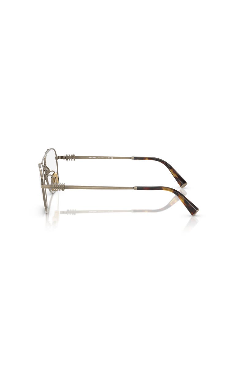 Miu Miu 53mm Square optical glasses, Alternate, color, Gold