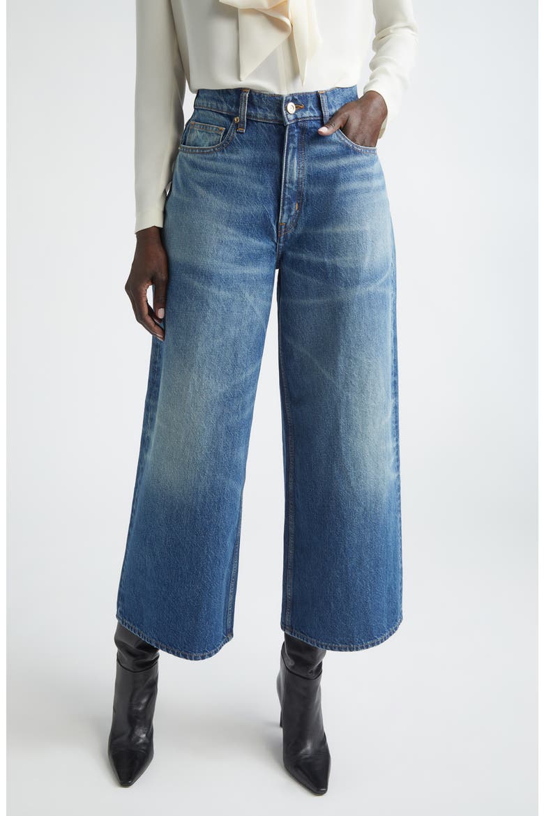 High Waist Wide Leg Jeans, Main, color, BLUE DENIM