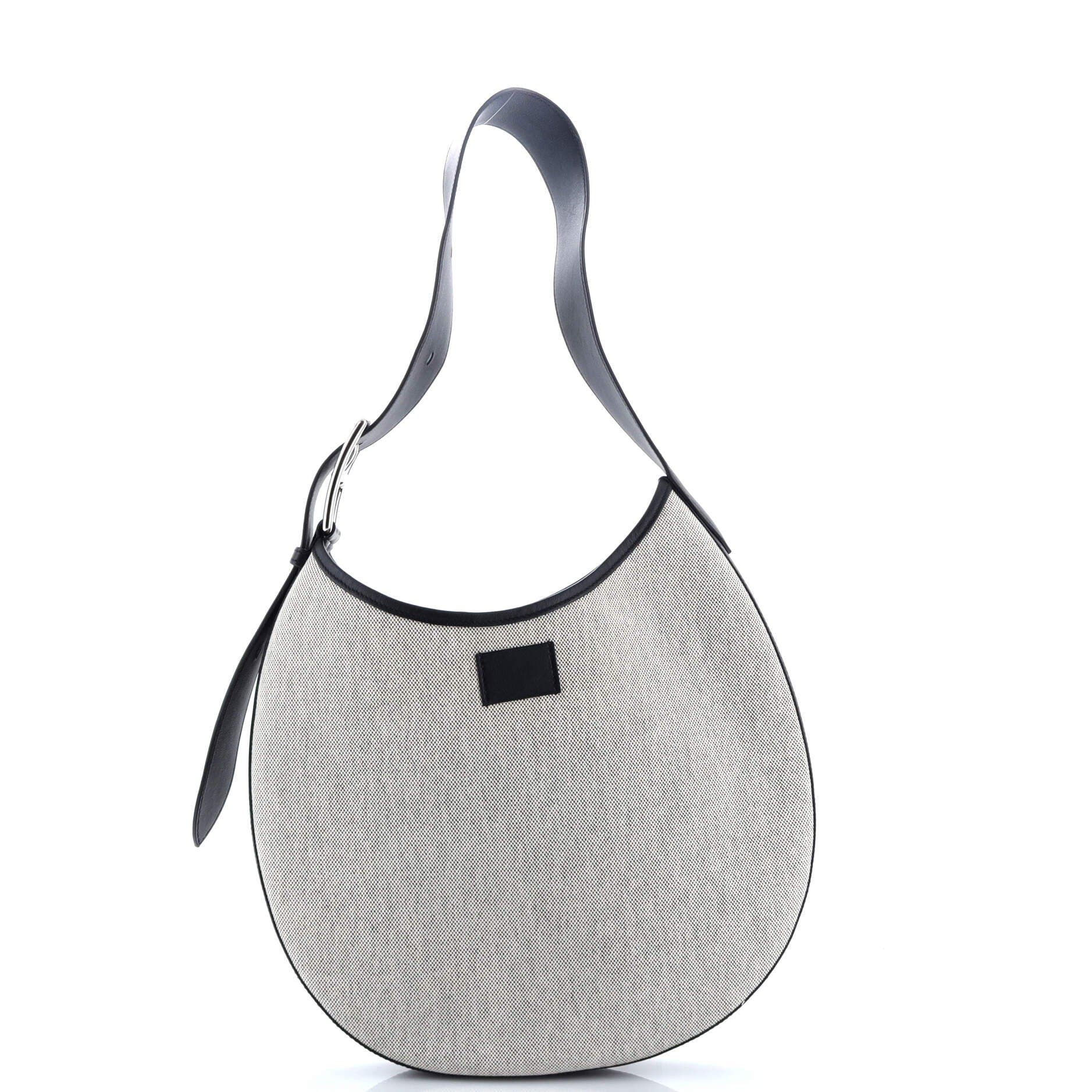 Pre-Owned Hermes Arcon Bag Toile and Leather, Alternate, color, Black