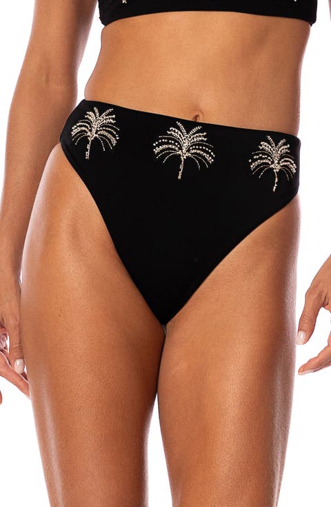 Midnight Palm Sully Reversible Bikini Bottoms
