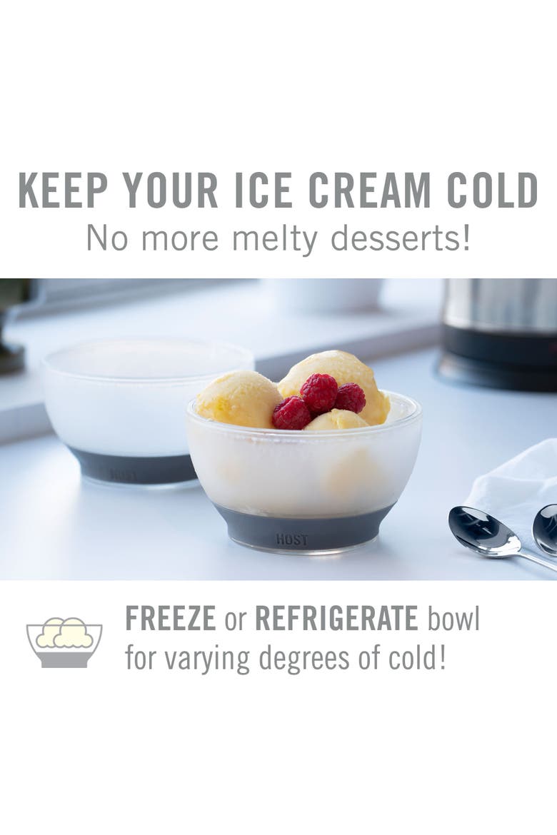 Ice Cream FREEZE Cooling Bowl Set of 2, Alternate, color, Gray