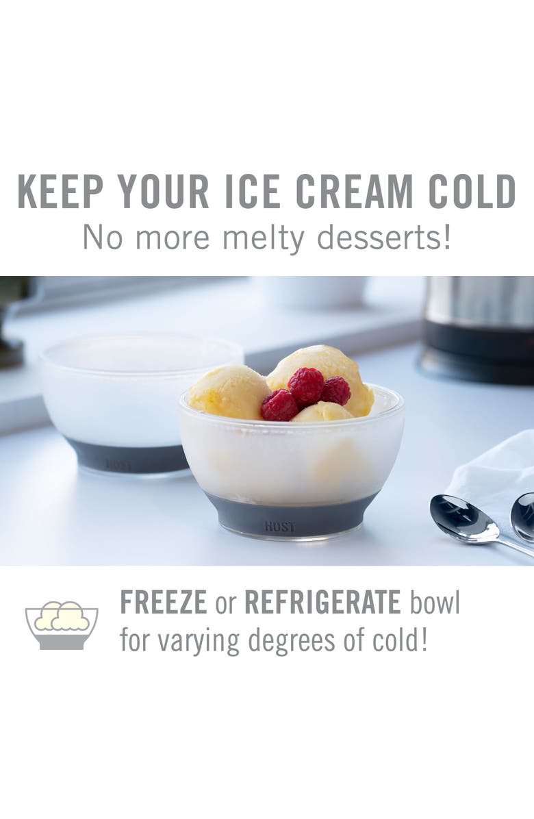HOST Ice Cream FREEZE Cooling Bowl Set of 2, Alternate, color, Gray