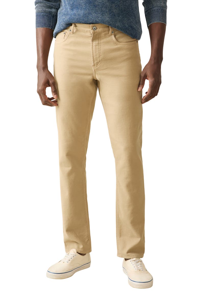 Stretch Terry Straight Leg Five-Pocket Pants, Main, color, DESERT KHAKI