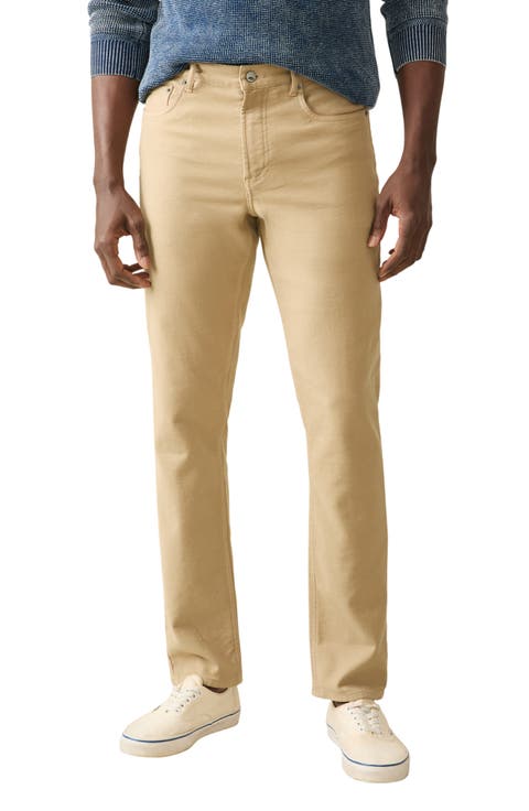 Stretch Terry Straight Leg Five-Pocket Pants