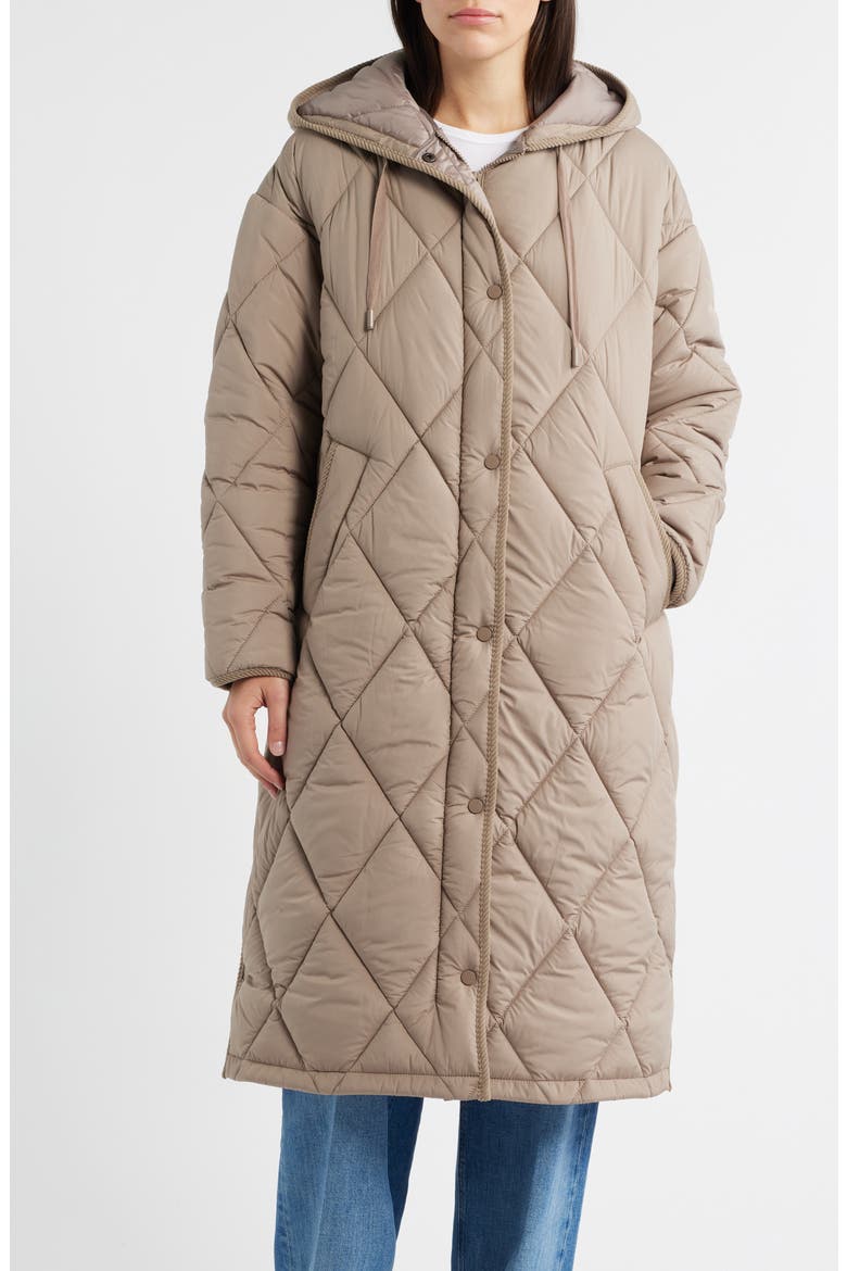 Bren Quilted Puffer Coat, Alternate, color, DUSTY TAUPE