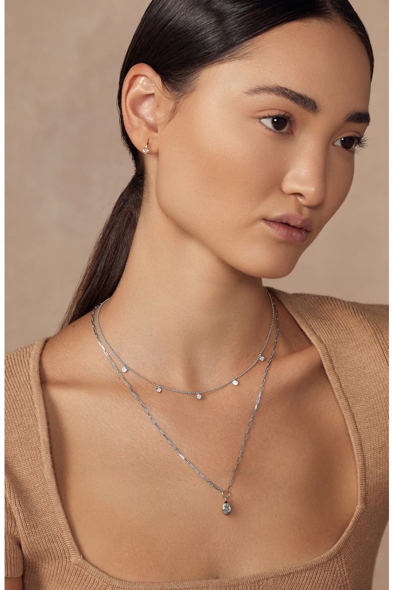 Claudia Dainty Pendant Necklace Trendy Minimalist, Alternate, color, Silver