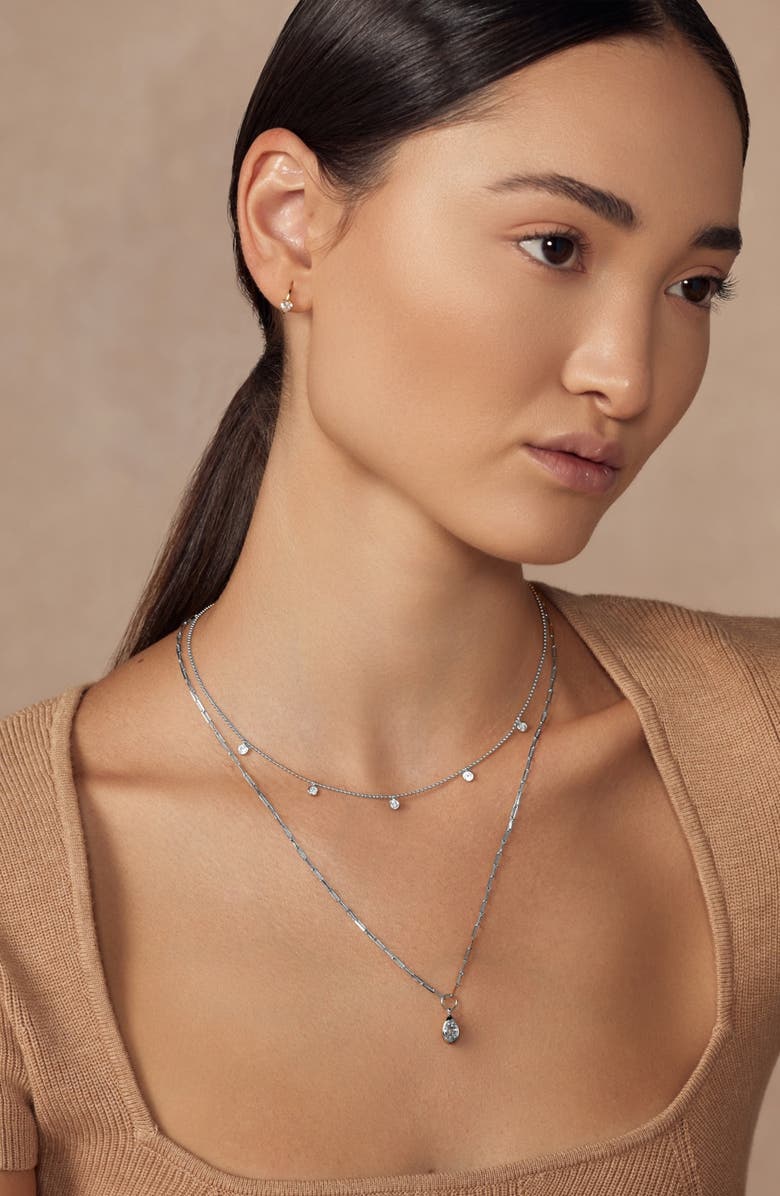 Bearfruit Jewelry Claudia Dainty Pendant Necklace Trendy Minimalist, Alternate, color, Silver