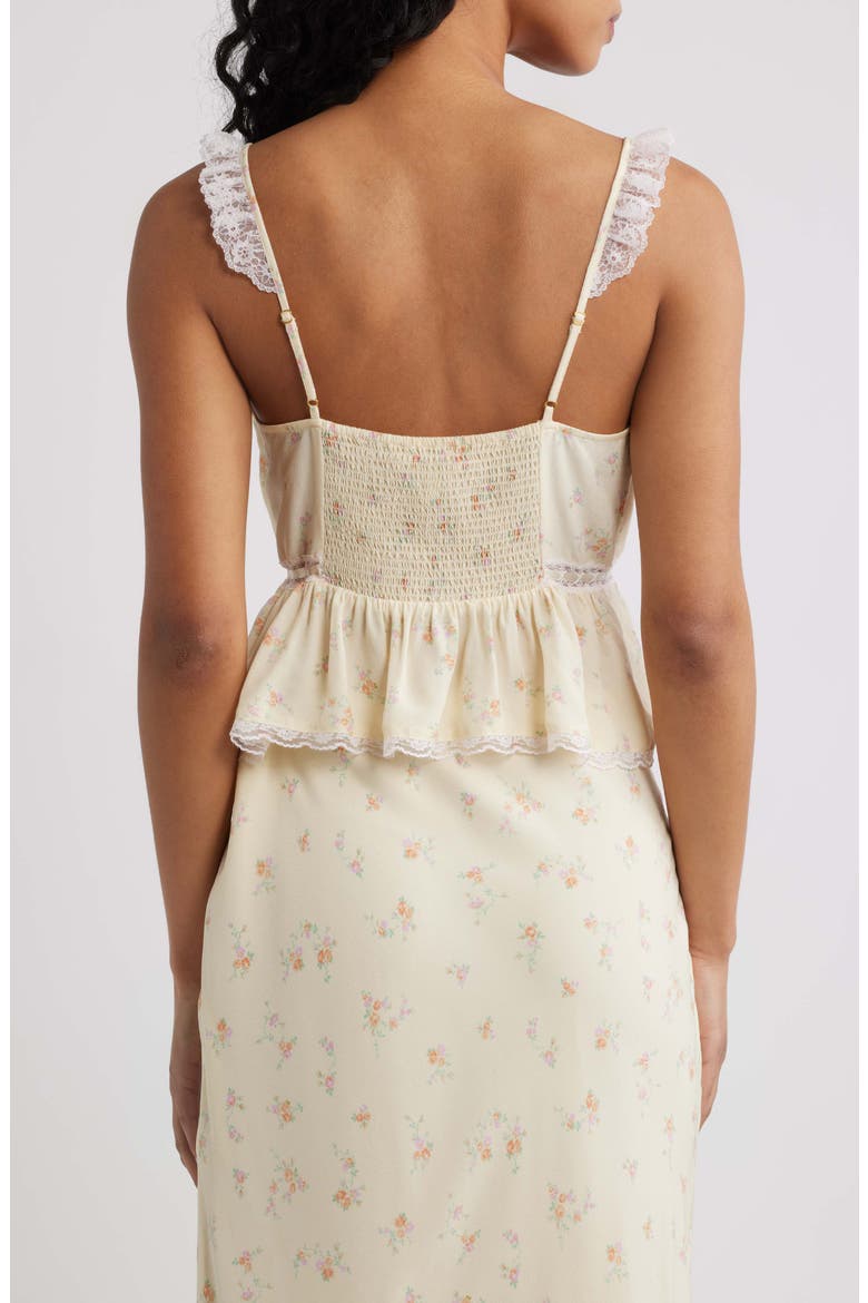Nicoleta Lace Trim Camisole, Alternate, color, LEMON HAZE