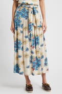 THE GREAT. The Highland Floral Midi Skirt
