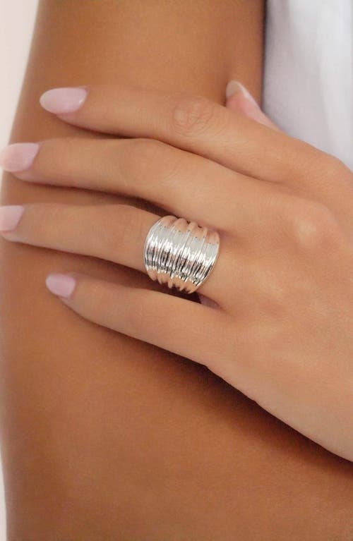 Ettika Stacked Band Ring In Silver