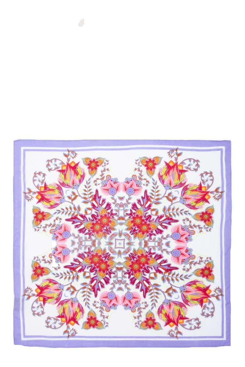 Floral Blooms Scarf, Main, color, LILAC
