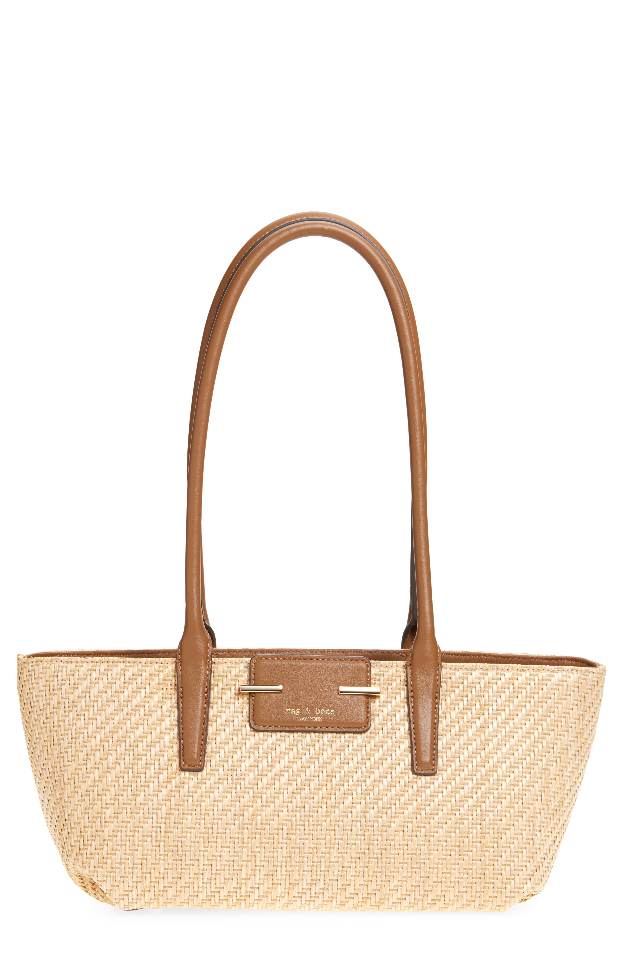 rag & bone Realm Straw Satchel, Main, color, 