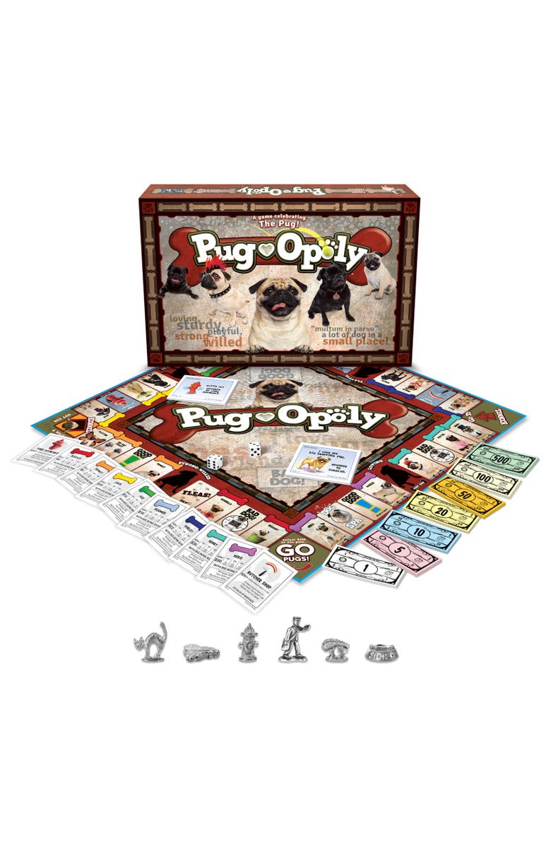 Late for the Sky Pugopoly Monopoly Board Game, Main, color, Multicolored