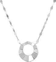 LANA 14K Gold Geometric Crinkle Pendant Necklace
