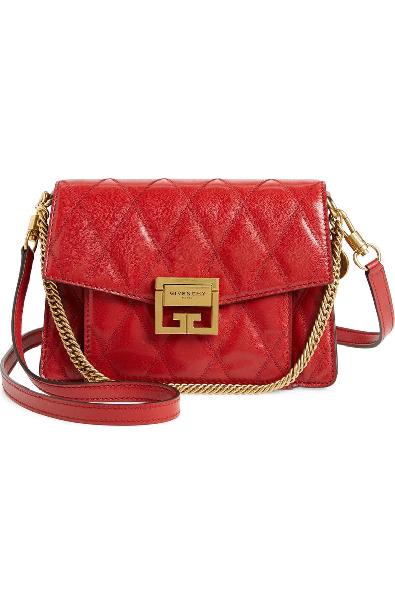 Givenchy Small GV3 Diamond Quilted Leather Crossbody Bag, Main, color,