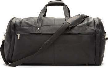 Extra Large Multi Pocket Leather Duffle Bag