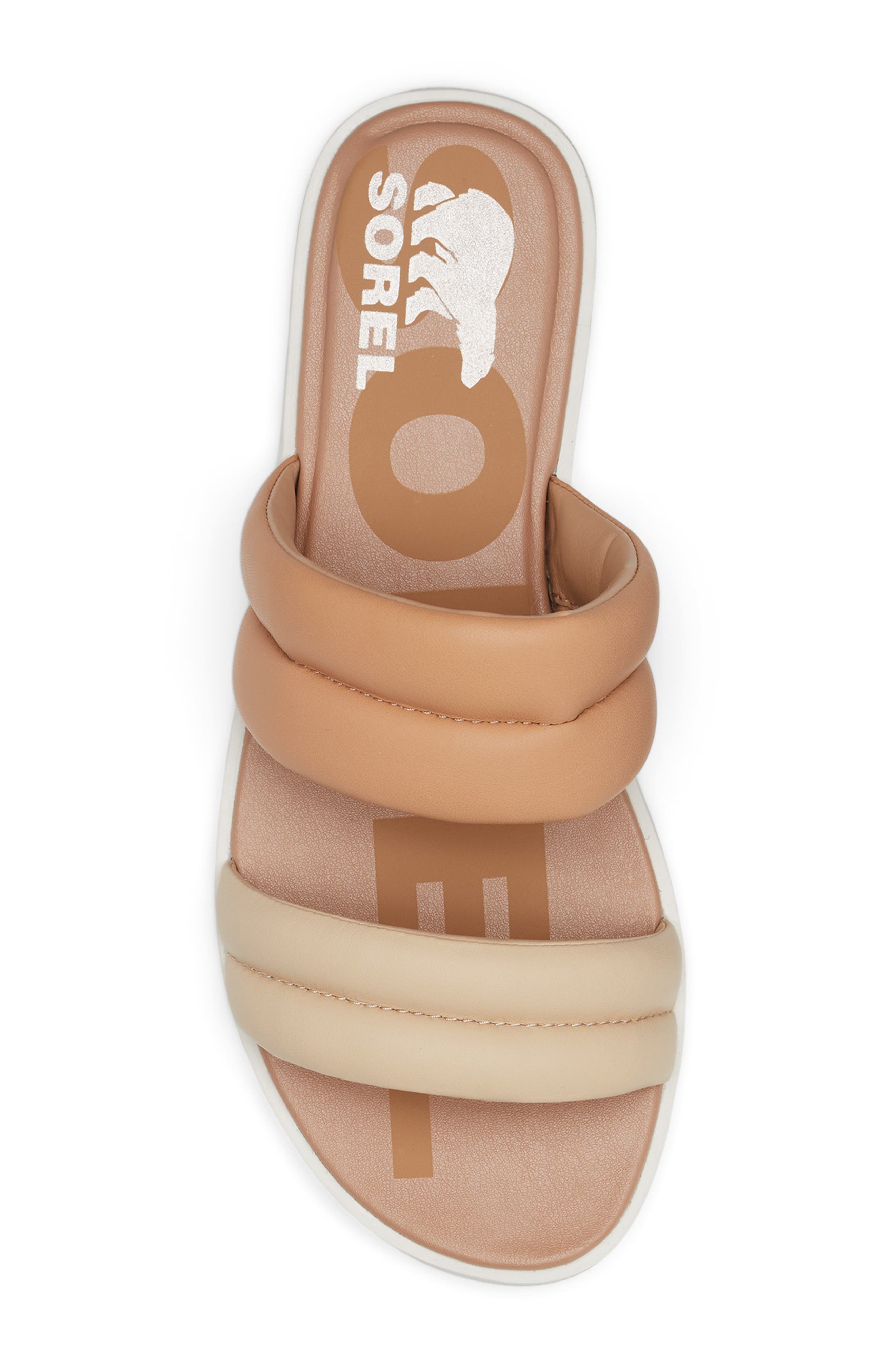Ella II Puff Slide Sandal, Alternate, color, CERAMIC/ SEA SALT