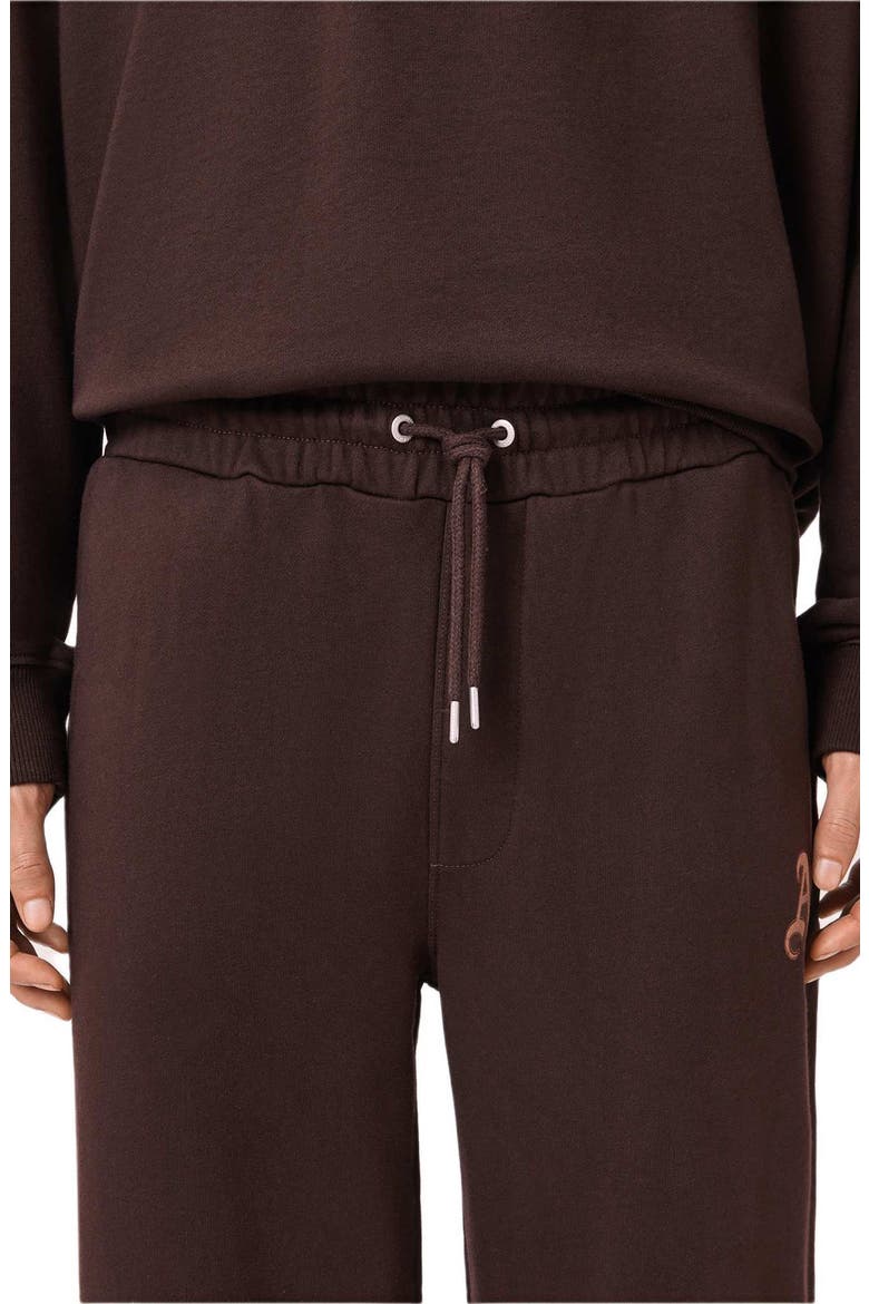 Icon Embroidered Sweatpants, Alternate, color, PLUM BROWN