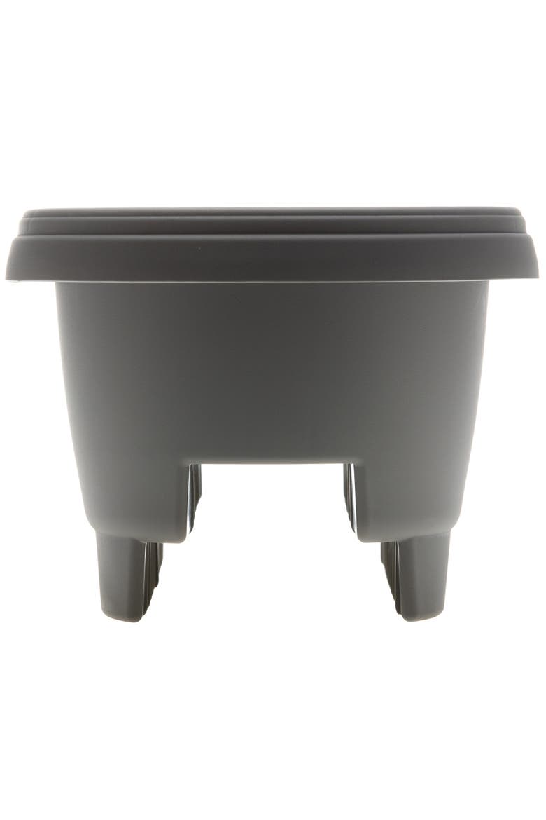 12 Inch Modica Deck Rail Round Planter, Main, color, Gray