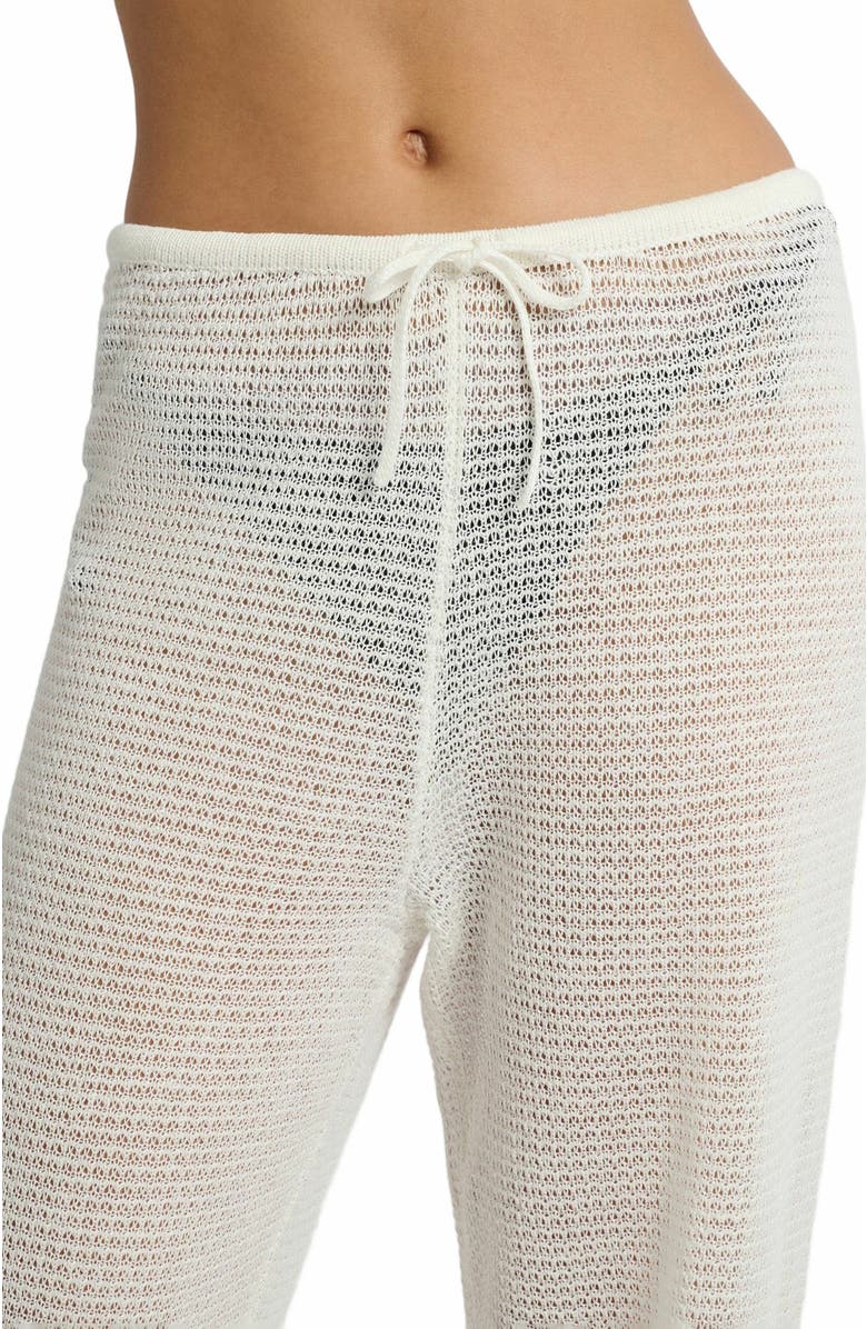 Onia Linen Knit Drawstring Pant, Alternate, color, White