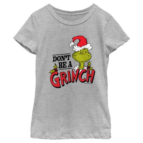 Girl's The Grinch Christmas Don't Be a Grinch  Graphic T-Shirt