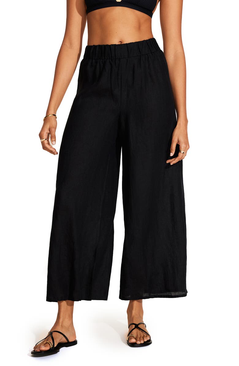 Vitamin A<sup>®</sup> Tallows Wide Leg Linen Cover-Up Pants, Main, color,