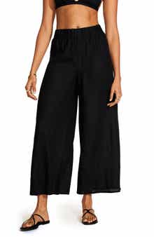 Vitamin A® Tallows Wide Leg Linen Cover-Up Pants