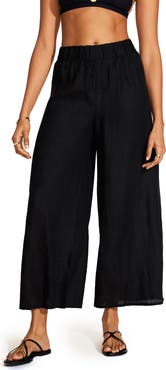 Vitamin A® Tallows Wide Leg Linen Cover-Up Pants
