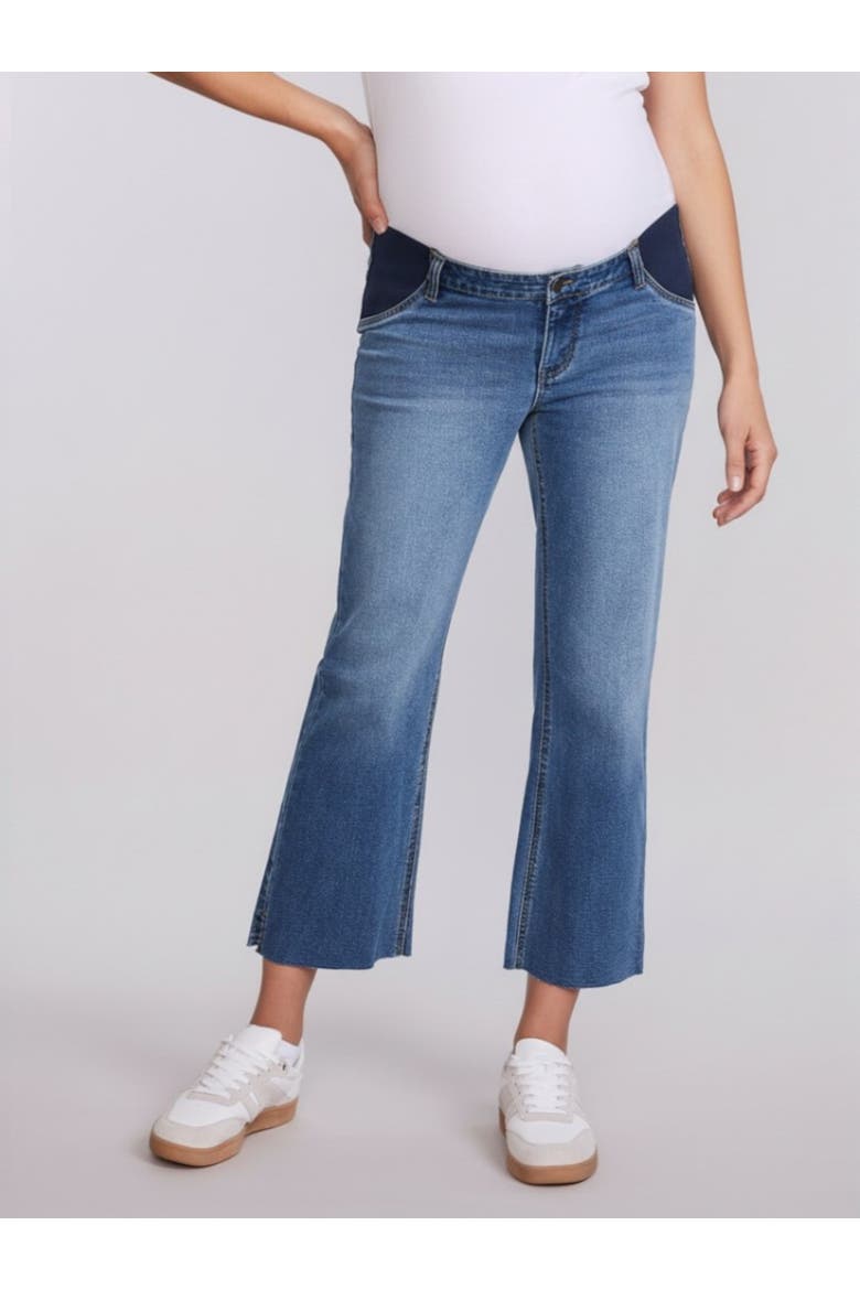 Under the Belly Wide Leg Crop Jeans, Main, color, Echo Wash