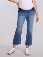 MOTHERHOOD MATERNITY Under the Belly Wide Leg Crop Jeans