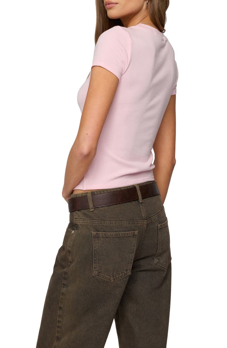 EDIKTED Daphney Crop T-Shirt, Alternate, color, Light-Pink