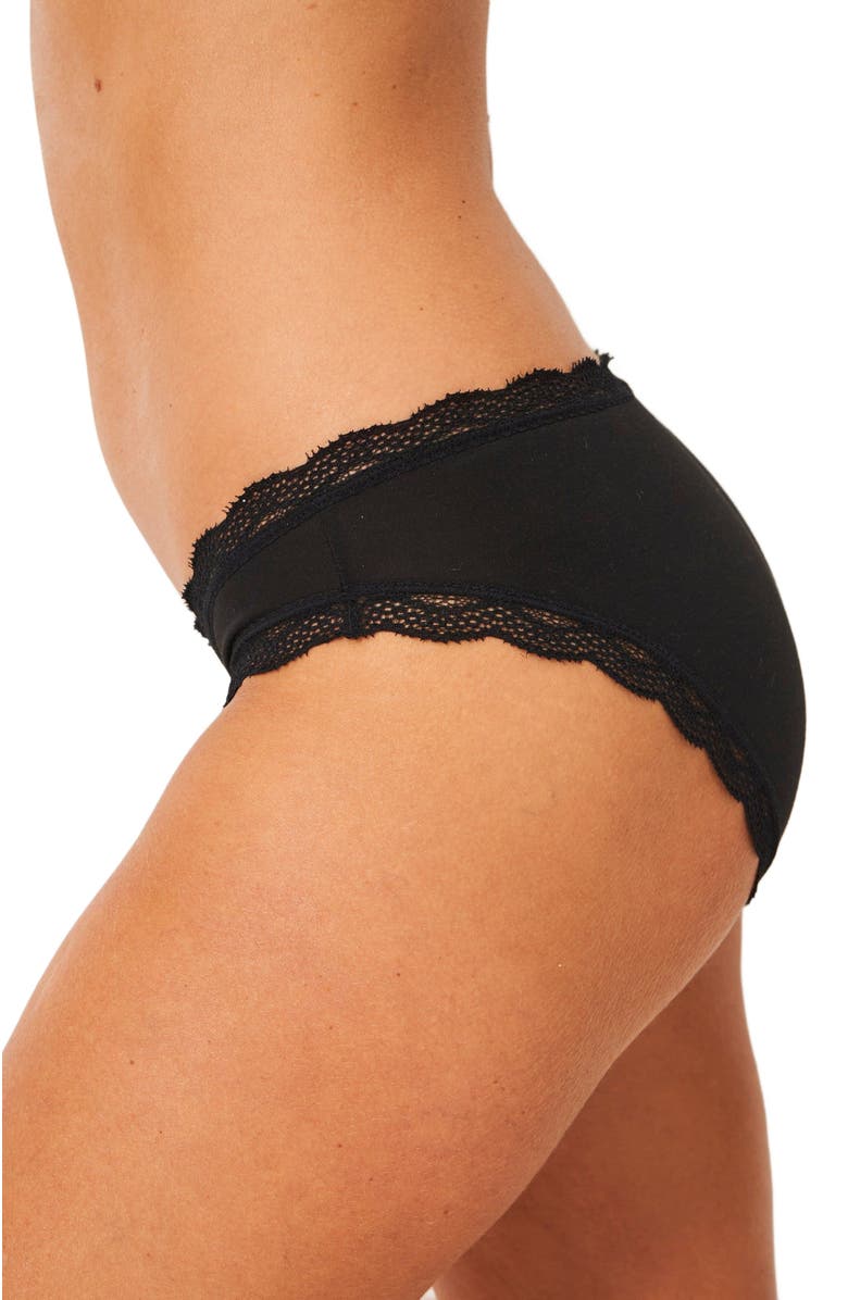 Stripe & Stare Original Knicker Four Pack, Main, color, Black