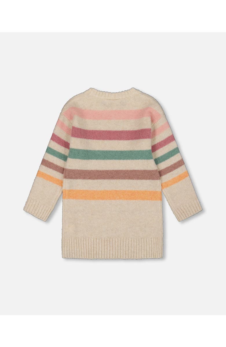 Deux par Deux Knitted Tunic with Stripes, Alternate, color, Off-White