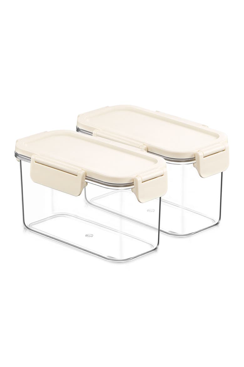 Set of 2 Airtight Food Storage Containers, Main, color, NO COLOR