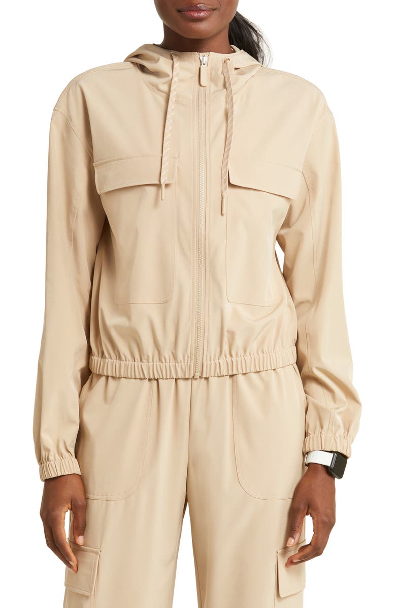 Zella Interval Hooded Utility Jacket, Alternate, color,