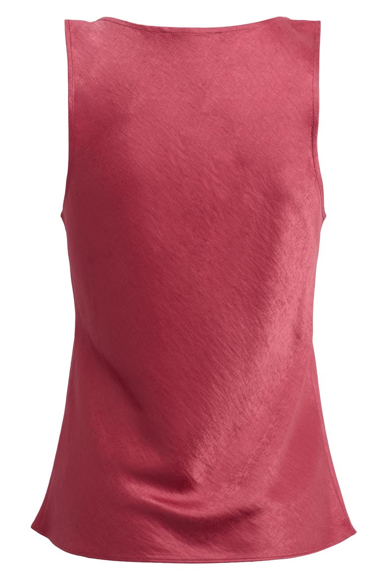 Clean Cut Satin Tank, Alternate, color, EARTH RED