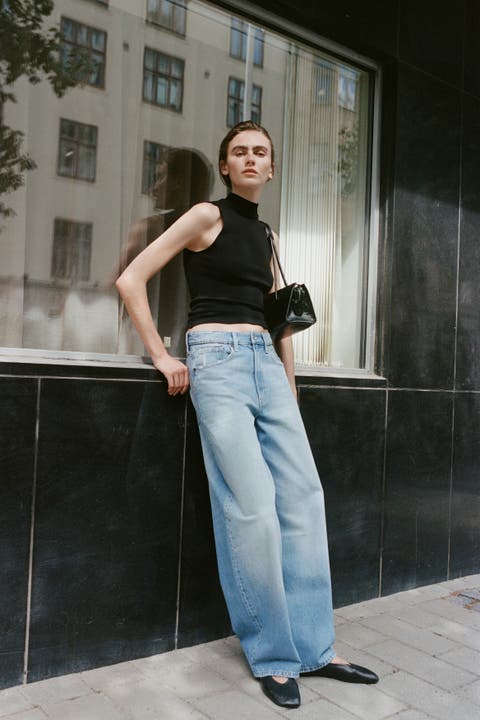 Barrel-leg High-waist Jeans