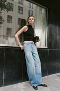 H&M Barrel-leg High-waist Jeans