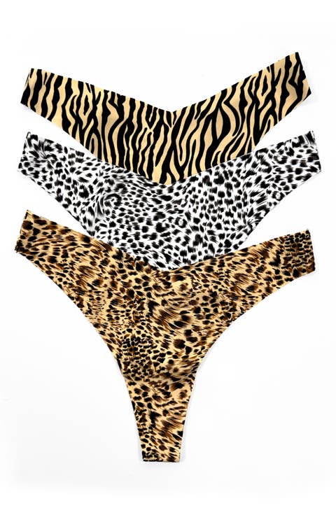 Assorted 3-Pack No Show Thongs