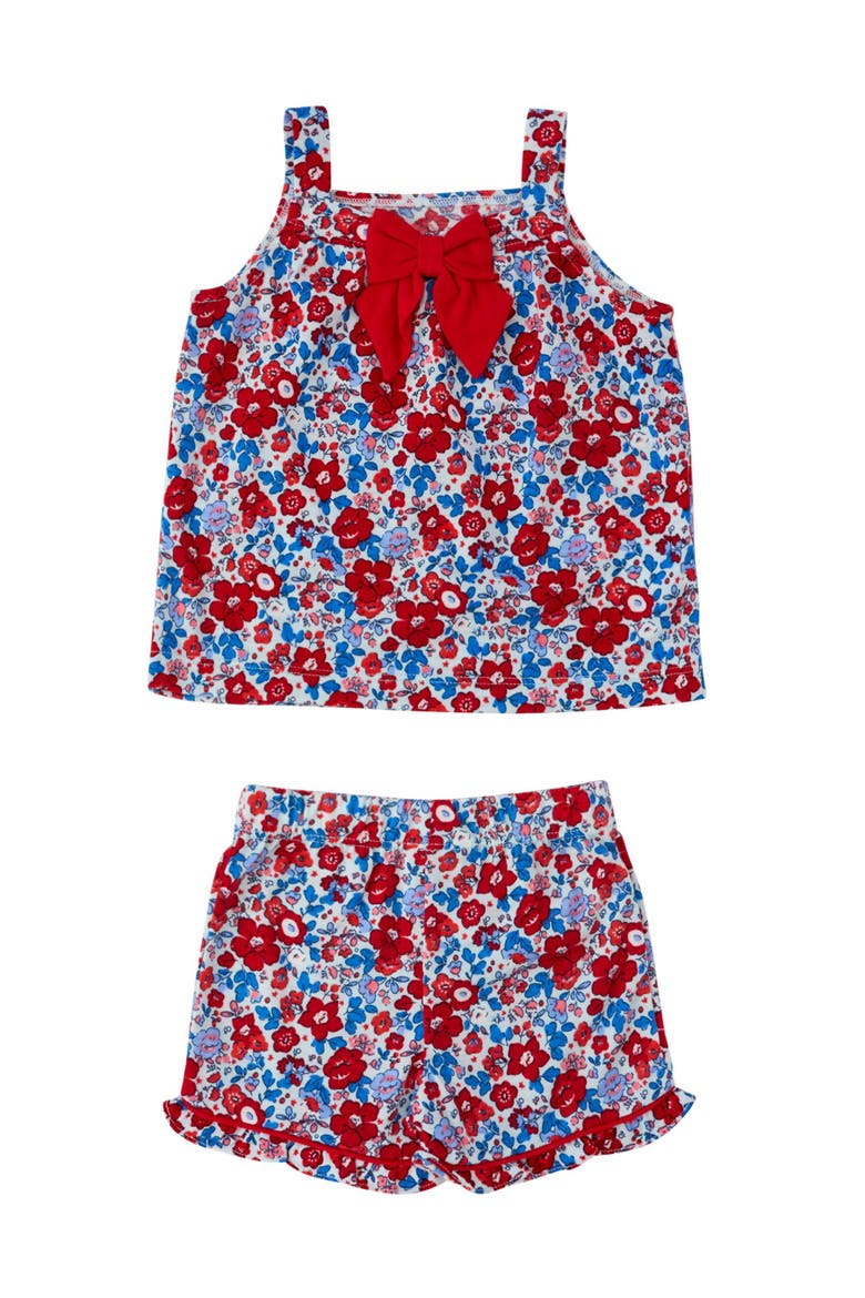 Bow Tank & Short Pajama Set, Alternate, color, Freedom Floral