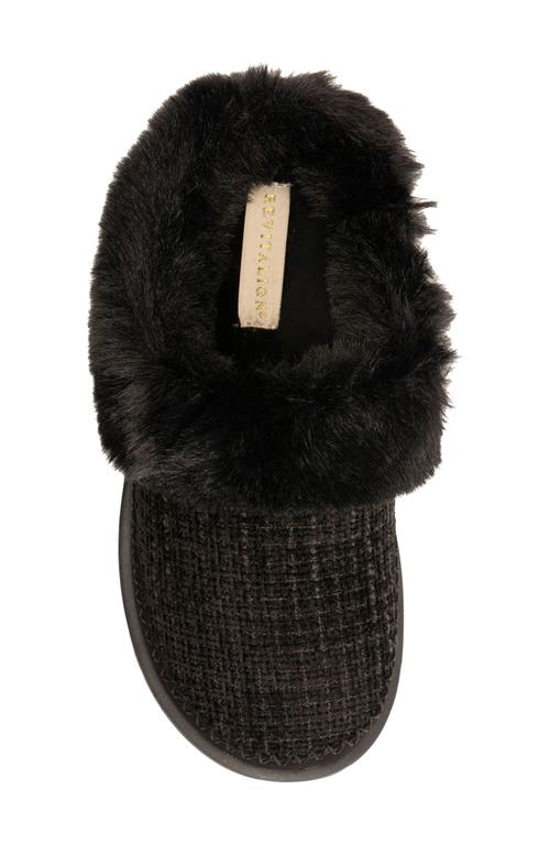 Revitalign Aspen Nordic Orthotic Faux Fur Lined Slippers In Black