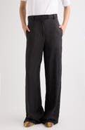 Dries Van Noten Penn Striped Wide Leg Cupro Pants