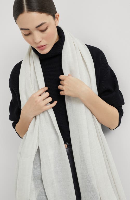 Brunello Cucinelli Frayed-hem Oversized Scarf In Gray