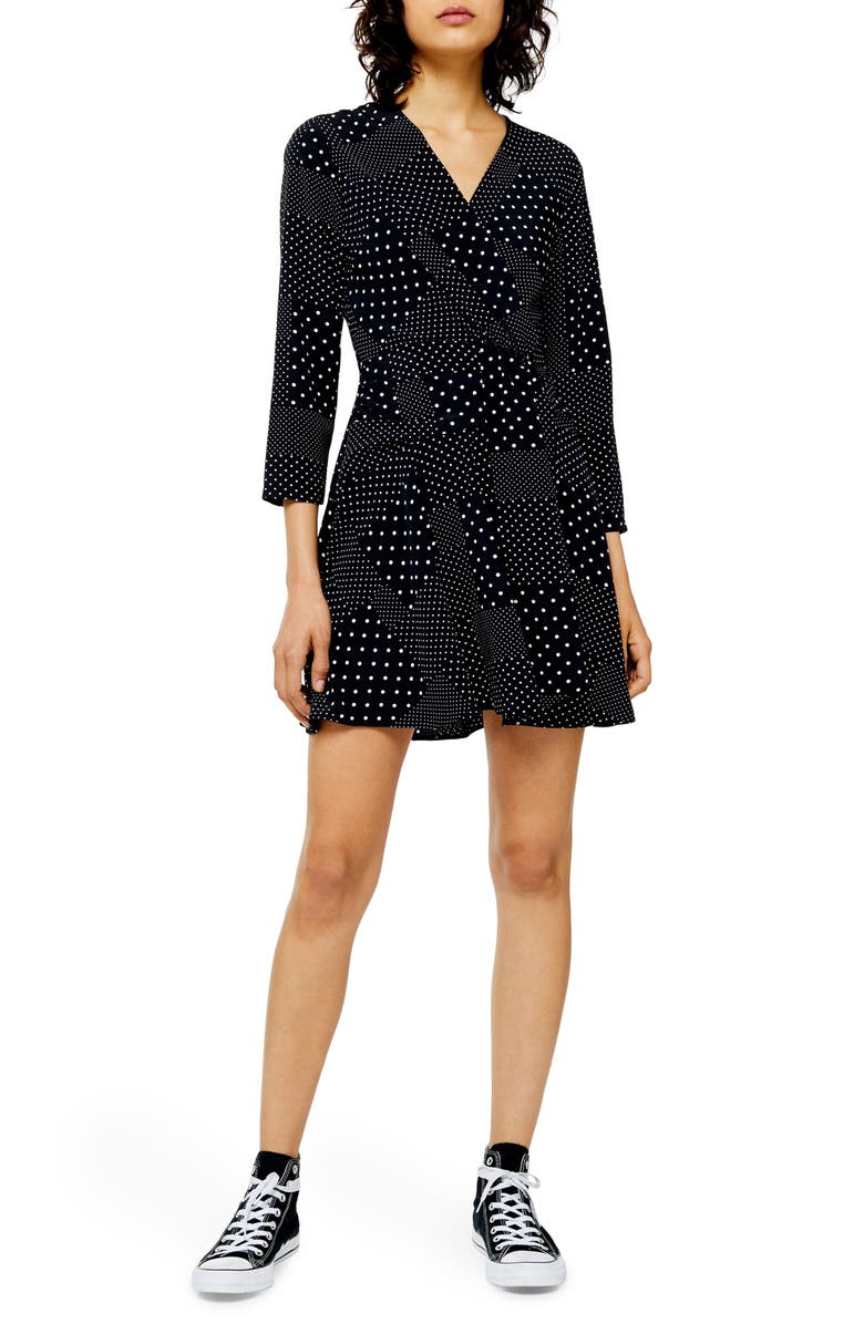 Topshop Twist Front Minidress, Main, color,