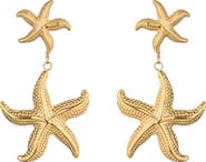 EYE CANDY LOS ANGELES Aria Starfish Double Drop Earrings