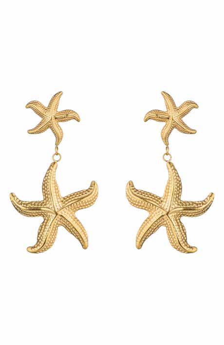 EYE CANDY LOS ANGELES Aria Starfish Double Drop Earrings