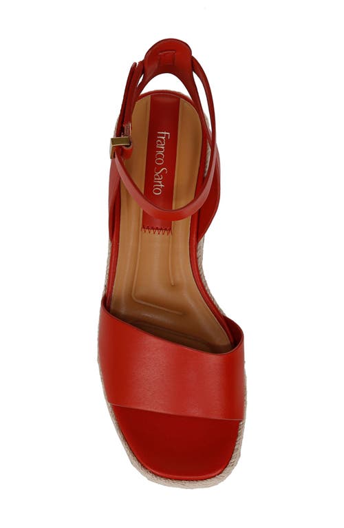 Franco Sarto Tiffany Platform Wedge Sandal In Red